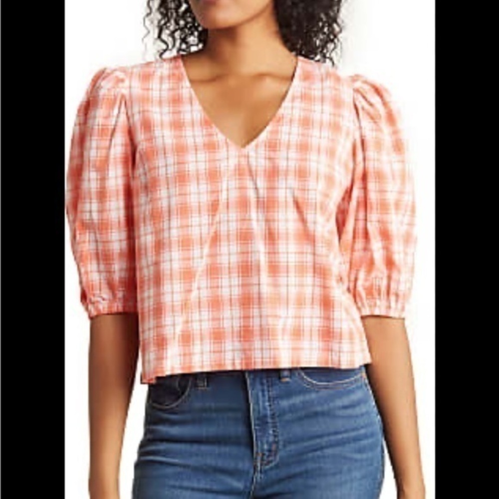 Melrose and Market Garden Puff sleeve blouse top